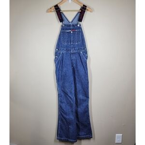 Vintage Y2K Tommy Hilfiger Iconic Denim Bib Carpenter Spellout Overalls Small